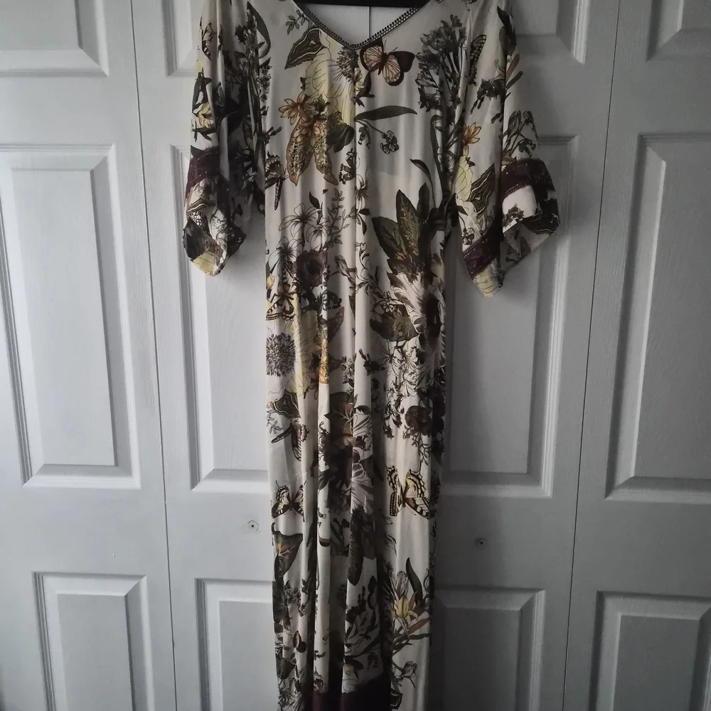 NWT Anthropolgie Floral Jumpsuit with Lace Trim - Picture 3 of 8